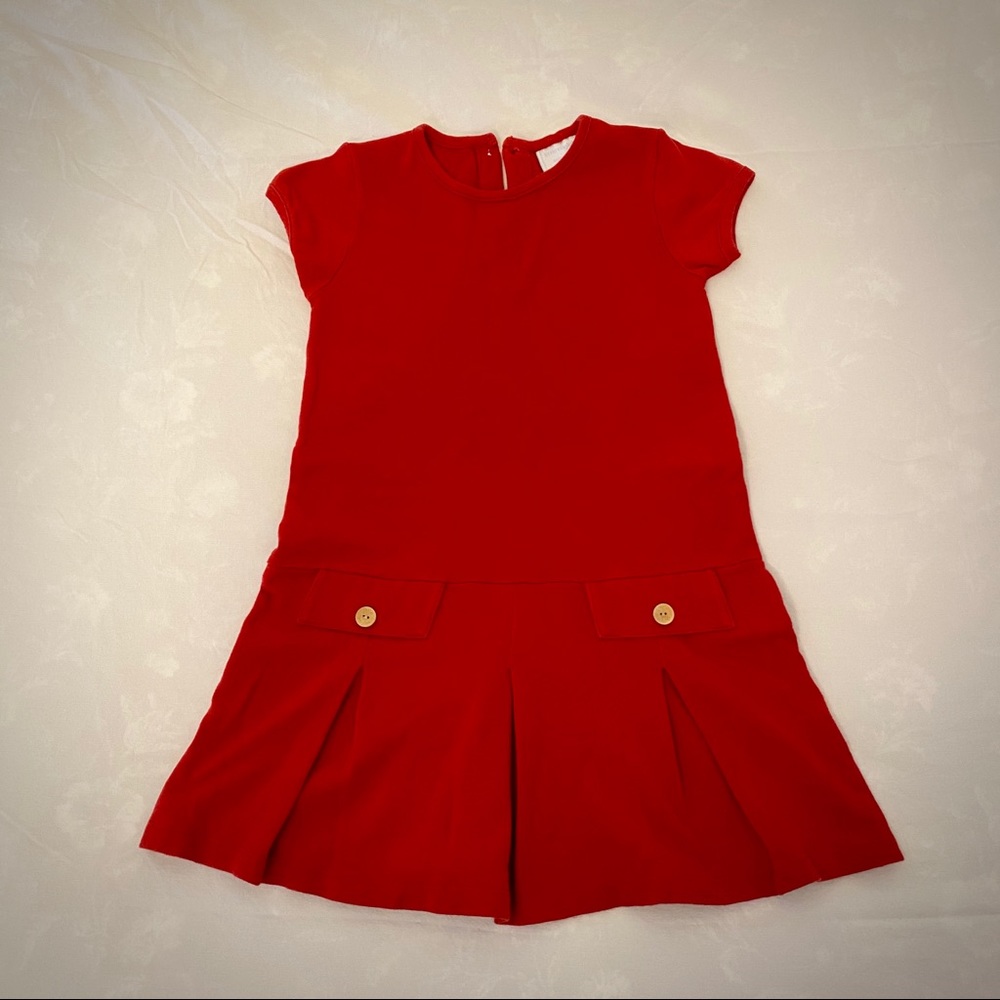 Little English size 5 girls red knit dress